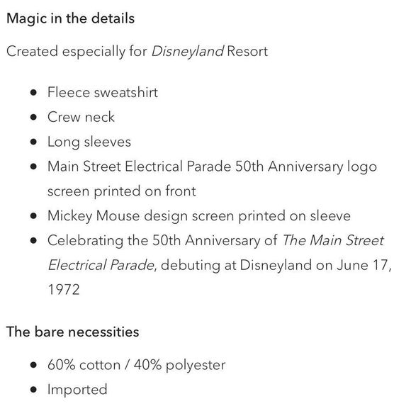 Disneyland LIGHT UP Main Street Electrical Parade Sweatshirt - Picture 7 of 7